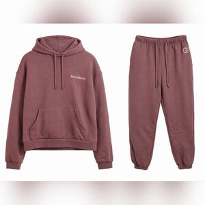 Rare Beauty Matching Hoodie & Sweatpants Set – Mauve/Dusty Rose